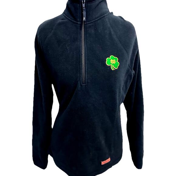 Vineyard Vines Notre Dame Fleece Women’s S Navy Blue Patch Clover Soft College - Picture 1 of 10